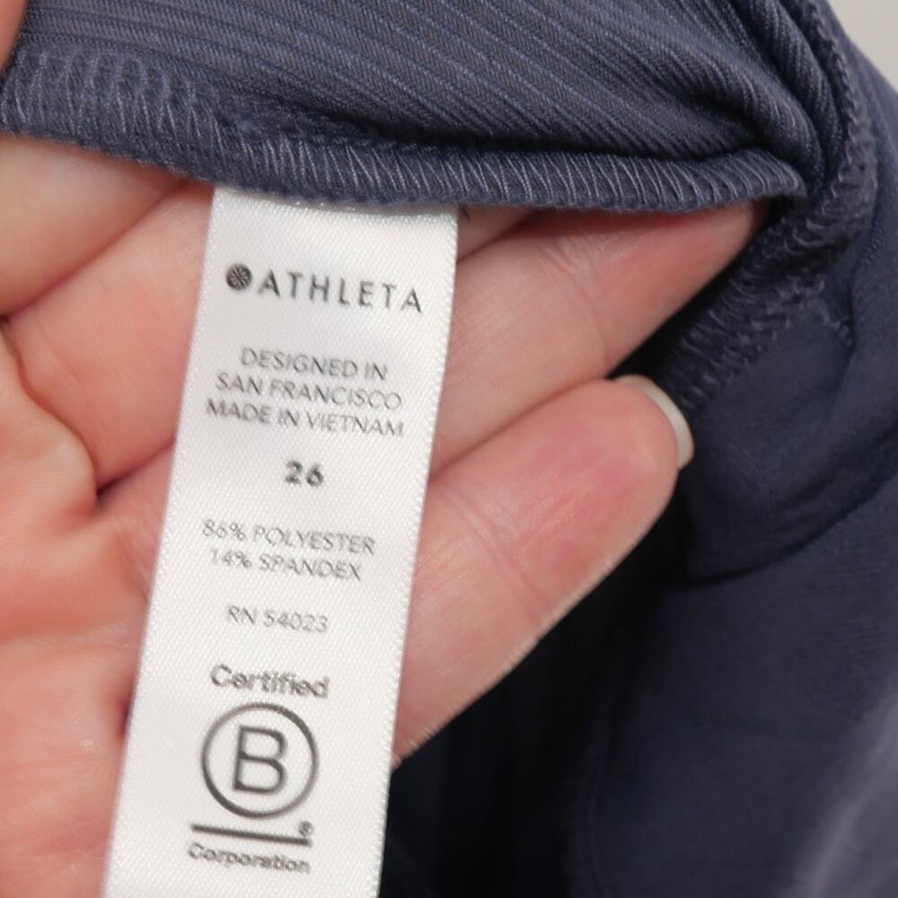 NEW Athleta Brooklyn Textured Jumpsuit Women's Plus Size 26 Gray Violet Purple - Picture 12 of 13